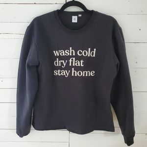 Stay Home Club black sweatshirt size M